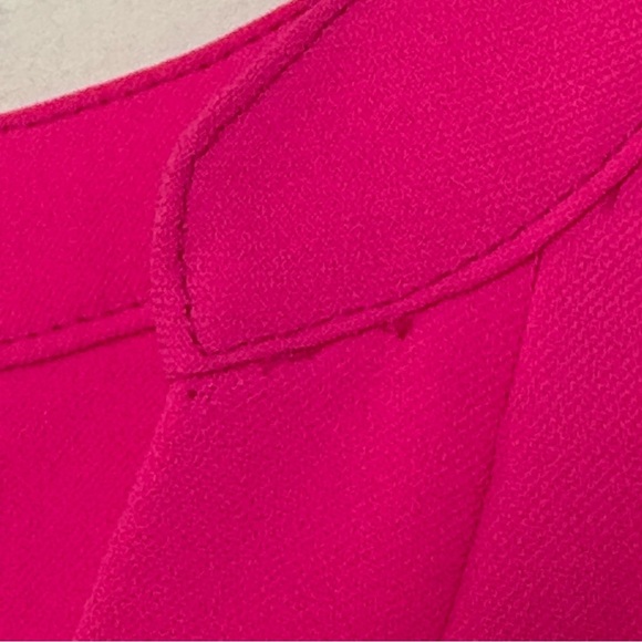 POMANDER PLACE Tuckernuck Electric Pink Crepe Kenzo Dress Ruffle Tiered M - Picture 15 of 17